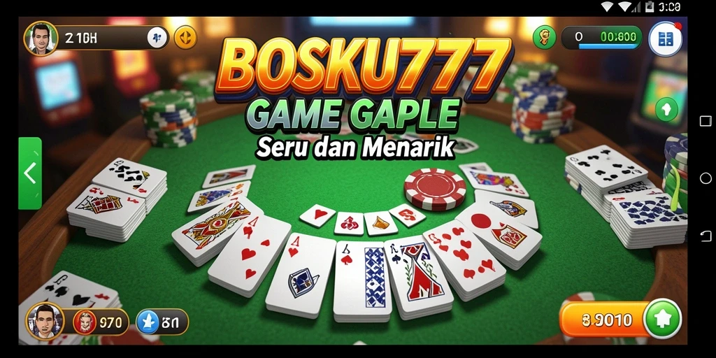 Gameplay seru dalam aplikasi Gaple BOSKU777
