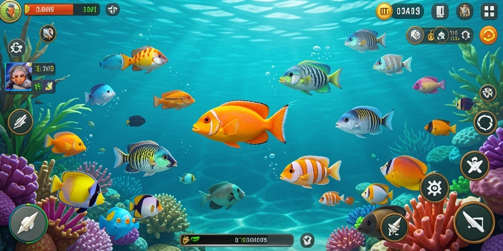Tampilan gameplay seru dalam permainan tembak ikan DANAVIP.
