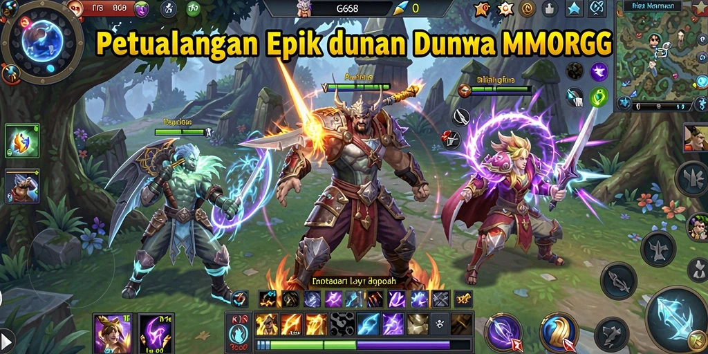 Screenshot G668 menampilkan aksi seru dalam petualangan MMORPG.