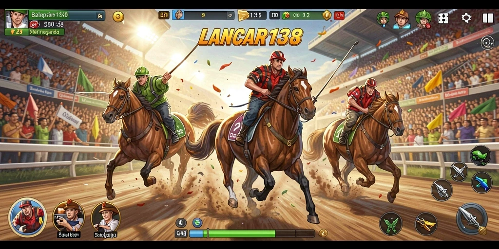 Gameplay menegangkan dalam balapan LANCAR138 yang seru.