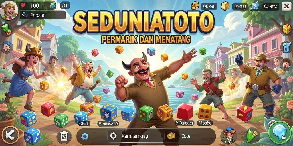Tampilan gameplay SEDUNIATOTO yang menantang dan menarik.