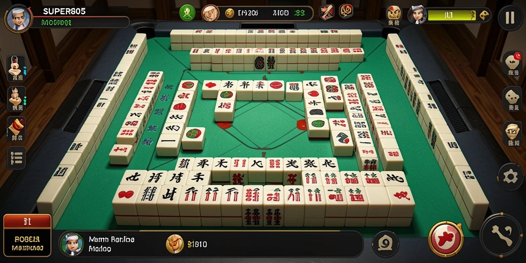Screenshot gameplay Mahjong SUPER805 yang menarik dan penuh tantangan.