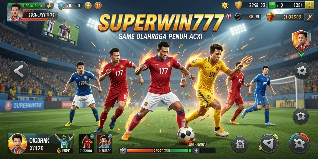 Tampilan gameplay seru dari SUPERWIN777 yang menampilkan aksi olahraga.